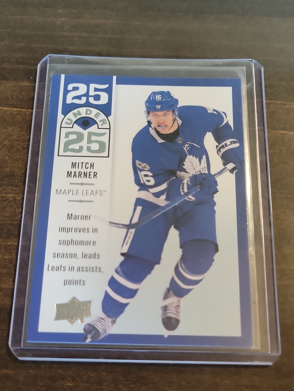 2018/19 Mitch Marner Toronto Maple Leafs Blue Hockey Card - Upper Deck Style